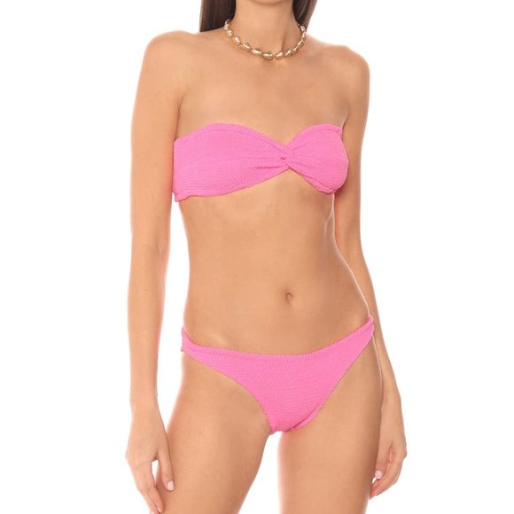 Hunza G Ariel Bikini Set Bubblegum Pink One Size - Picture 1 of 7